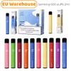 Jam King EU Stock Vape Kits Puff 600 2ml E-jus 10 Saveurs Cigarette Jetable Chine Gros Vape Stick 550mAh Batterie 20mg Nic Mesh Coil