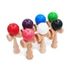 Brinquedos de madeira esportes ao ar livre brinquedo bola kendama bola pu pintura 18.5cm cordas profissional adulto brinquedos lazer esportes 240105