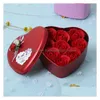 Party Favor Valentines Day Gift 9 Rose Soap Flowers Party Favor Scented Bath Body Petal Foam Artificial Flower Diy Home Decoration Dro DHW7V