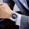 Montres-bracelets automatique auto-vent mécanique bracelet en acier inoxydable mode sport bleu noir blanc grand 50mm montre classique pour hommes
