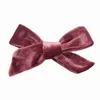 12 Pz/lotto Dolce 4.0x2.5 di Colore Solido Velluto Archi Fermagli Per Capelli Bambini Bambini Hairclips nato Hairband 240105