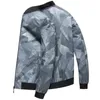 Men's Casual Loose Large Standing Neck Jacket Spring and Autumn Camo Plus Size Baseball Neck Coat 240105