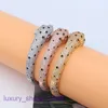 Bracciale alla moda Pneumatici per auto Donna Oro rosa Argento Bracciale per donna Aggressivo guttaperca con diamanti pieni di diamanti con bocca di leopardo, set di anelli, con scatola originale