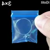 100pcs Thick Transparent Small Plastic Bags Baggies Zip Zipped Lock Reclosable Clear Poly Bag Food Storage 3*4cm20 Silk Color Ziplock B Ekhe