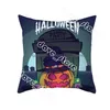 Taie d'oreiller Halloween taie d'oreiller dessin animé impression peau de pêche taie d'oreiller château de citrouille maison canapé décoration de fête livraison directe maison Dhhxv