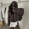 Hiver 90% blanc canard doudoune femmes court mode coréenne à capuche épais chaud Parkas ample surdimensionné manteau vêtements d'extérieur 240105