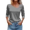 T-shirt da donna Moda casual Solido Manica lunga Colletto irregolare Risvolto Comodo pullover Top corto Y2k Top carino Carro armato