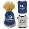 Dog Apparel Pet Clothes For Small Dogs Big Brother Letter Shirt Painting Polar Puppy Coat Pets Cat Warm Autumn Winter 3