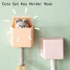 Hooks 4st Creative Adhesive Coat Hook Cute Pet for Scarf Hat