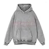 Erkek Hoodies Erkekler Kadın Günlük Moda Yıkama Batik Old Hooded Hoodie Mens Düz Renkli Sweatshirt Boyut S-2XL