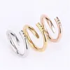 love ring womens nail ring couple Diamond screw designer jewelry stainless steel zircon jewelry gifts for woman Accessories wholesale w Csva