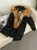 Oftbuy Real Fox Fur Raccoon Fur Fur Cllar Kattera Zimowa Kobiet Kobiety Gruby ciepła kaczka Downa odzież streetwearna Odłączona 240105