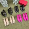 Designer de salto alto vestido sapatos feminino laca fivela decorativa pulseira com rosa luz vermelha boca pontiaguda fina 4cm 7cm 10cm festa saltos pontiagudos