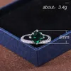 Anneaux de mariage Bague de conception de mode Big Square Sky Green Stone pour femmes Bijoux Cadeau de fiançailles Luxe incrusté