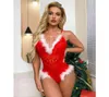 JUL ENTICEMENT PORNO Vuxen Sex Stripper Outfits spets broderad se genom underkläder bodysuit 2112083988190