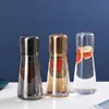 750/850 ml Glas-Teekanne-Set, Kaltwasserkrug, transparente Wasserkaraffe mit Becher, Glastasse, Wasserkocher für Zuhause, Nachttisch, 240105