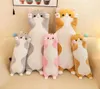 50 * 150 cm lungo gatto giocattolo carino animale morbido ufficio riposo cuscino pisolino cuscino decorazione della casa bambini ragazze bambola regali 2107243432000