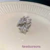 ファミリーTダブルリングTifannissm Rings Zircon Five Pointed Star Open Fashion and Eregance Light Luxury Indexury Indexury Fisonized New Have Original Box