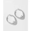 Stud Earrings S925 Silver Pearl Hoop For Women Fashion Vintage Elegant Wedding 2024 Cartilage Hoops Ear Buckles Girl Jewelry