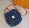 Claassic vintage denim cintura saco unsex all-match moda feminina zíper aleta denim retalhos bolsa zippy carteira flore bolso