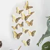 Naklejki ścienne 24pcs puste 3D Butterfly naklejka w dziedziniec Dekoracja ślubna Prezentacja