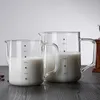 Pichet en verre pour mousseur à lait, Barista expresso café Latte, pichet Transparent avec échelle de 350 à 600ml, 240104