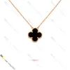 Pendant Necklaces Classic Van Clover 18K Gold Necklace Jewelry Designer for Women Titanium Steel Gold-Plated Never Fade Not Allergic Store/21417581