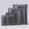 7x10cm 200pcs bolsas de embalaje de mylar negras reclosas Bolsas de envasado de alimentos Regalos y paquetes de manualidades Basqm
