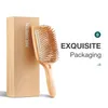 MRGREEN Hair Brush Wide Board Massage Natural Beech Cats Head Design Comb Gasbag Hairbrush For Dry Wet Detangler Women 240105