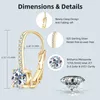 Trendy 14K Gold Plated Earrings Silver Hoops 925 Dangle Earrings for Women Lever Back Earring Drop Girls Jewelry 240104