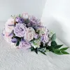 Декоративные цветы 50X25 см, искусственные капли воды для невесты, держащиеся для свадебной церемонии, реквизит для фотосессии, лесной студийный букет