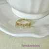 Family T Double Ring Tifannissm Rings Anillo de perlas esmaltadas para mujer, personalidad, versatilidad y sensación de alta gama Apertura ajustable Tiene caja original