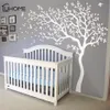 Grand arbre blanc oiseaux Vintage Stickers muraux amovibles pépinière murale Stickers muraux pour enfants salon décoration décor à la maison 210615222b