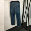 Bolso de couro queimado jeans feminino luxo azul cintura alta calças jeans moda fina calças jeans