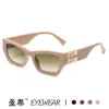 Novo protetor solar olhos de gato m-letra moda alta qualidade rua foto óculos de sol feminino