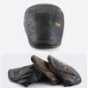 Beret Hat Spring Autumn PU Leather Plus Velvet MiddleAged Elderly Mens Warm Outdoor Leisure Fashion Peaked Cap 240104