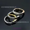 Tifannissm Designer Rings designer jewelry ring T Family Lock Head Ring V Gold Lucky Half Diamond shaped Set with for Men and Women 1 Have Original Box