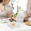Platos Tostadas Caja De Sándwich Refrigerador Fresco Envase Claro Con Tapa Contenedores Pequeños