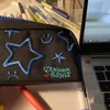 かわいい大容量鉛筆ケース刺繍かわいい星青ナイロンペンシルケース学生文房具学校の供給学校240105