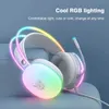 Fones de ouvido de telefone celular ONIKUMA X25 Novo fone de ouvido com design de luz RGB COMPLETO para PC Gamer Smart Phone YQ240105