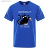 T-shirts voor heren Schrodinger Is Dead Black Cat Mode Zacht T-shirt Man Hoge kwaliteit T-shirts Oversized T-shirts Katoen Korte mouw Straattops T240105