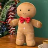 Poduszka 2024 Dekoracja świąteczna pluszowe ozdoby wiewiórki girland gingerbread hookie cookie man zabawka impreza wystrój prezent DF9999