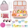 Bento Boxes 27Pcs Bento Box Lunch Box Kit Reusable Bento Lunch Box Set 1300ml Lunch Food Container with Compartments Leak-proof Bento YQ240105