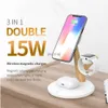 Wireless Chargers Wireless Charger för Watch Series 15 14 Plus 13 12 Pro Magnetic 3 In 1 Wireless Charging Station för 2 3 YQ240105