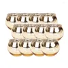 Bougeoirs 12pcs Gold Mercury Glass Votive Legant pour les dîners de répétition de mariages