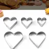 ベーキング型かわいいケーキツールハートシェイプカッターステンレススチールプラスチッククッキーカッターセットと保管ハンバーガー
