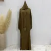 Etnische Kleding Jilbabs Voor Vrouwen Gesluierde Abaya Met Geïntegreerde Hijab Sjaal Ballonmouwen Moslim Gebedsjurk Ramadan Eid Islamitische Kleding