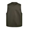 Men Multi-Pocket Classic Waistcoat Male Sleeveless Unloading Solid Coat Work Vest Pographer Tactical Mesh Vest Jacket 240104