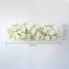 Red Rose 5D Artificial Silk Flowers Row Wall Hang Wedding Backdrop Arch Decor Table Runner White Floral Arrange Event Party Prop 240105