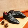 Herren-Oxford-Schuhe aus echtem Rindsleder, geschäftliche formelle Schuhe, gesellschaftliches Hochzeitskleid, Büro, spitze Zehenhalbschuhe